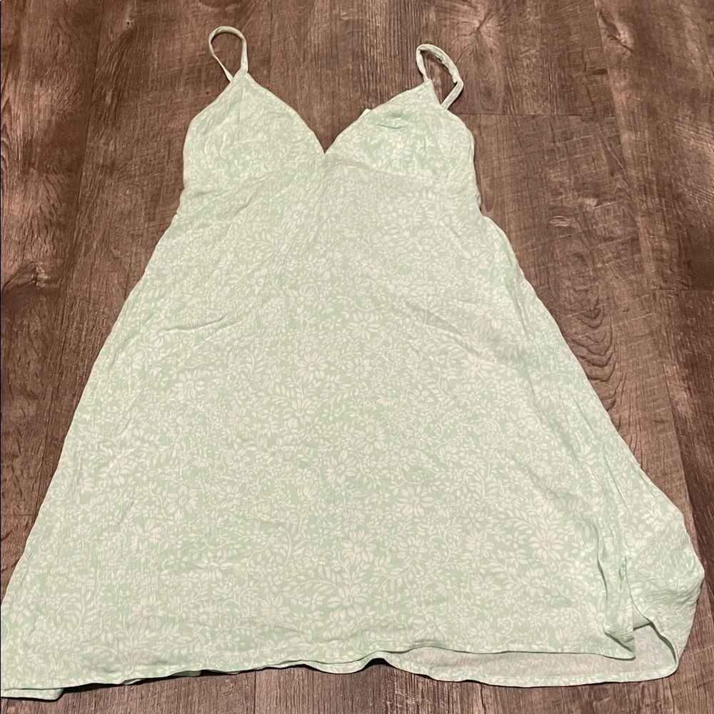 Billabong Light Green Floral Mini Dress